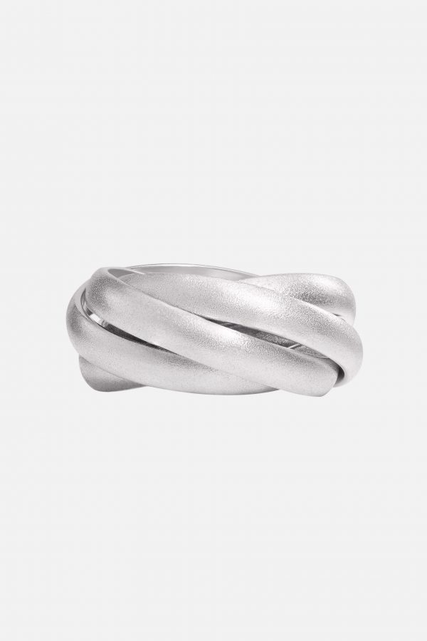 кольцо в стиле тринити 5в1 серебро