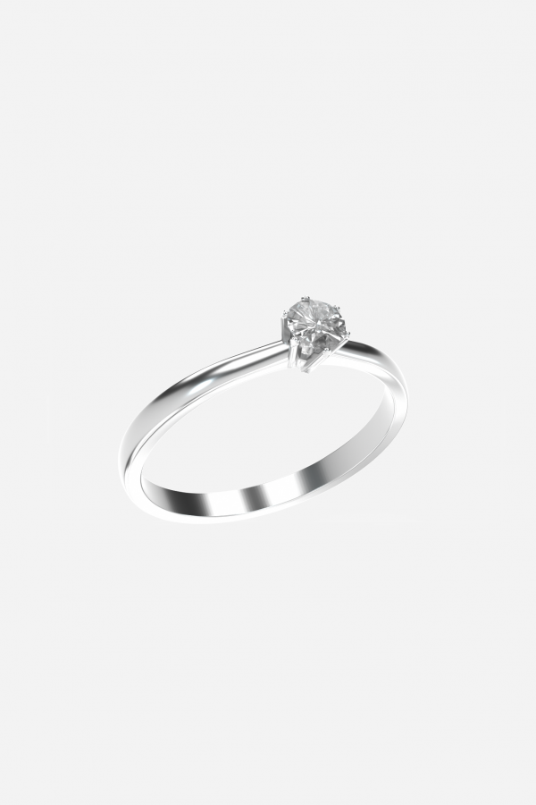 кольцо обручальное с бриллиантом 3мм белое золото заказать в интернет магазине bohoann.ru