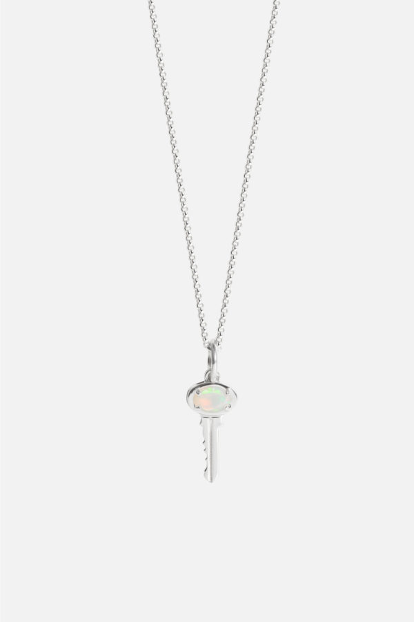 кулон на цепочке ключик с опалом
