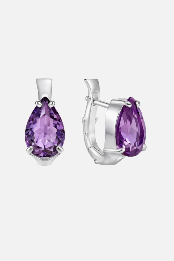серьги с аметистом